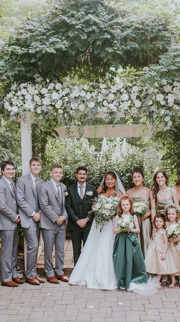 Outdoor wedding ceremony