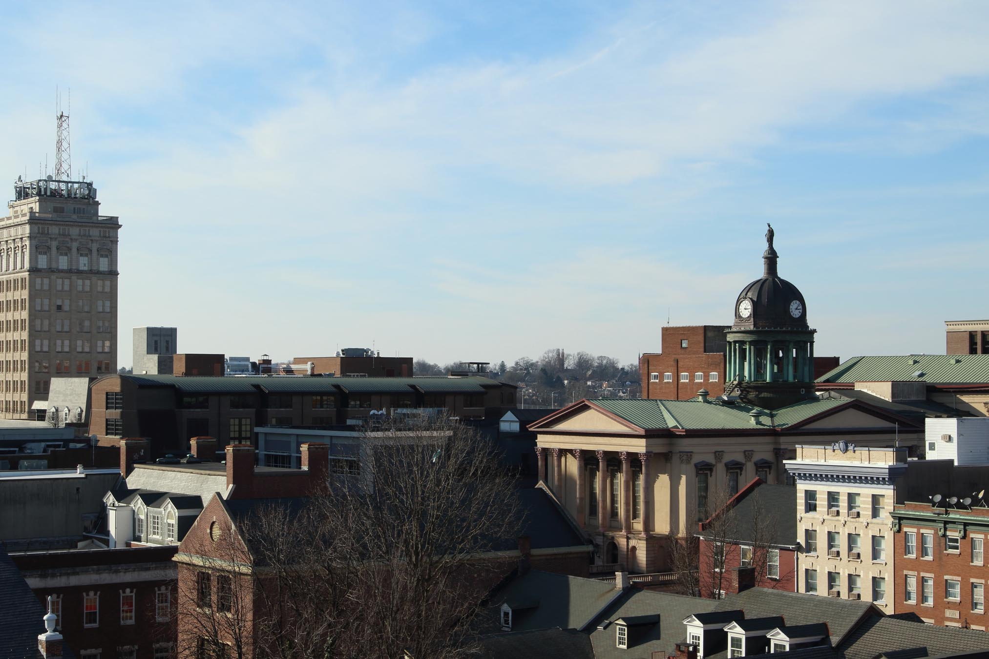 View of buildings in town