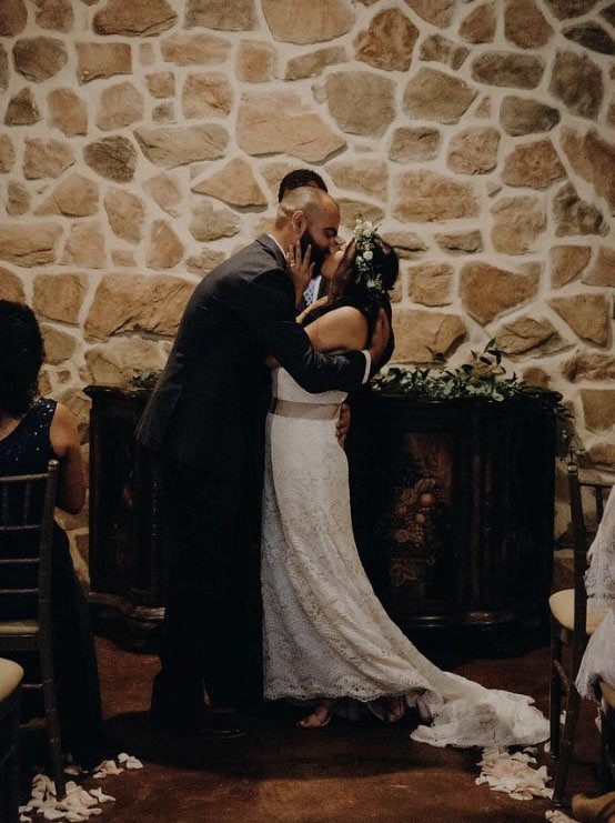 Bride and groom first dance